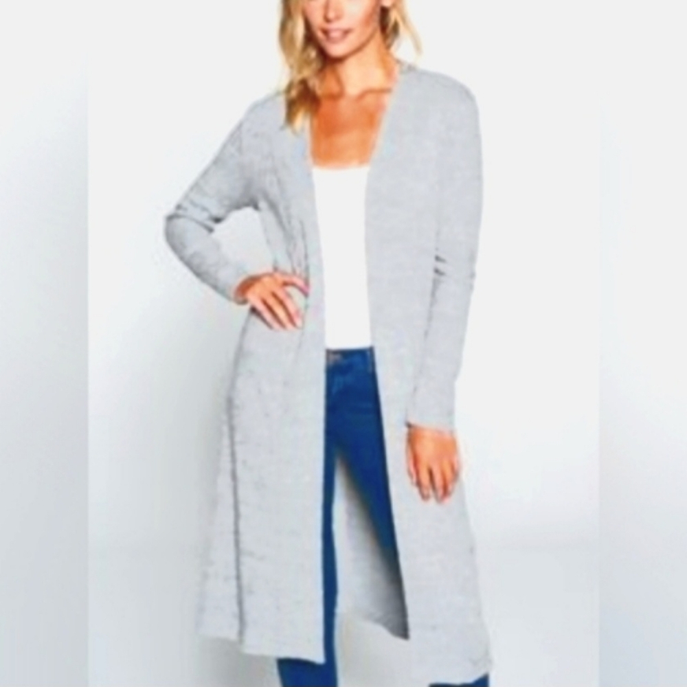 (XS)🍁Lord & Taylor🍁 Design Lab Lightweight Long Grey Cardigan
